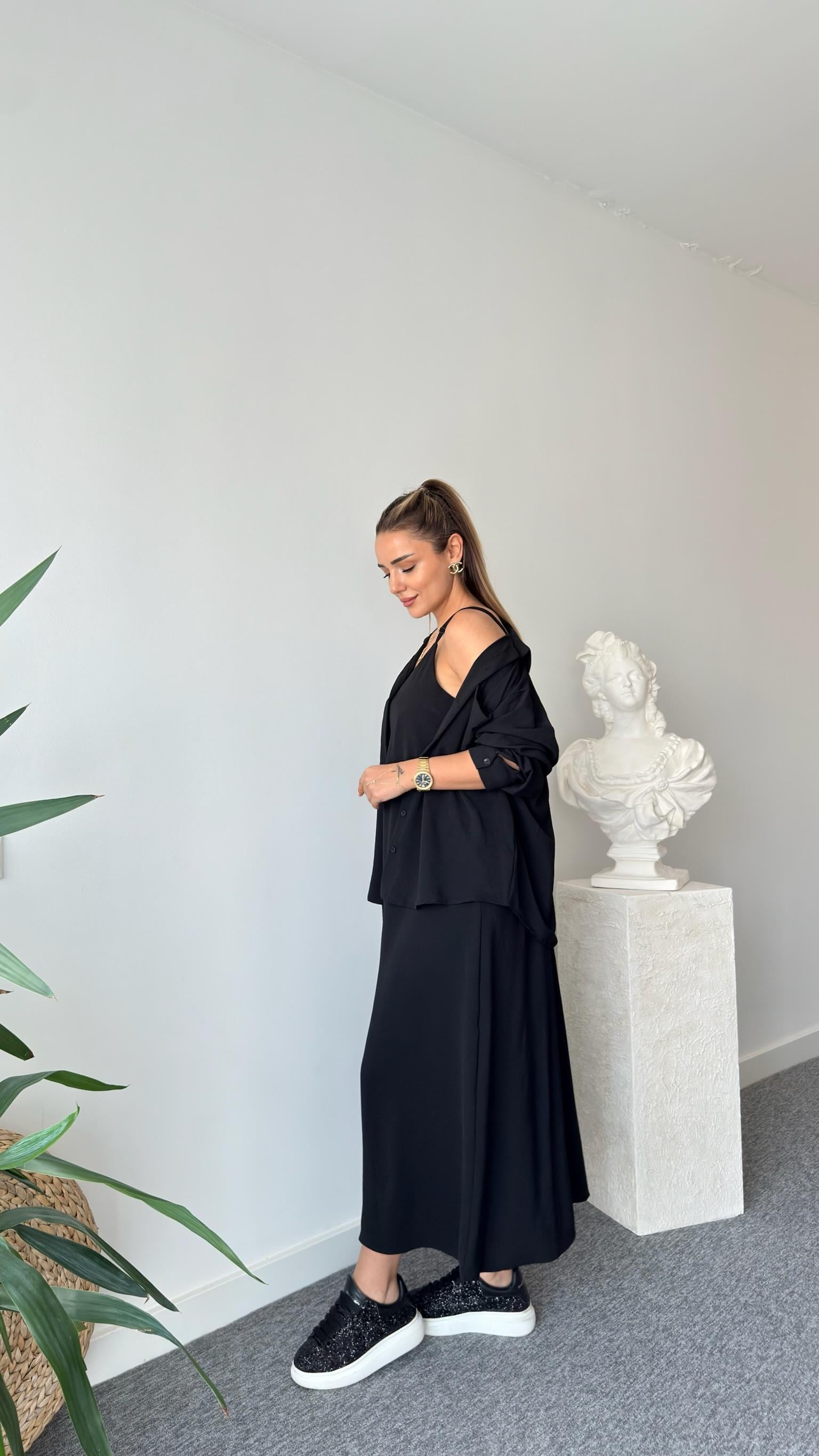 Ensemble Élégance Noir 2 Pièces ✨