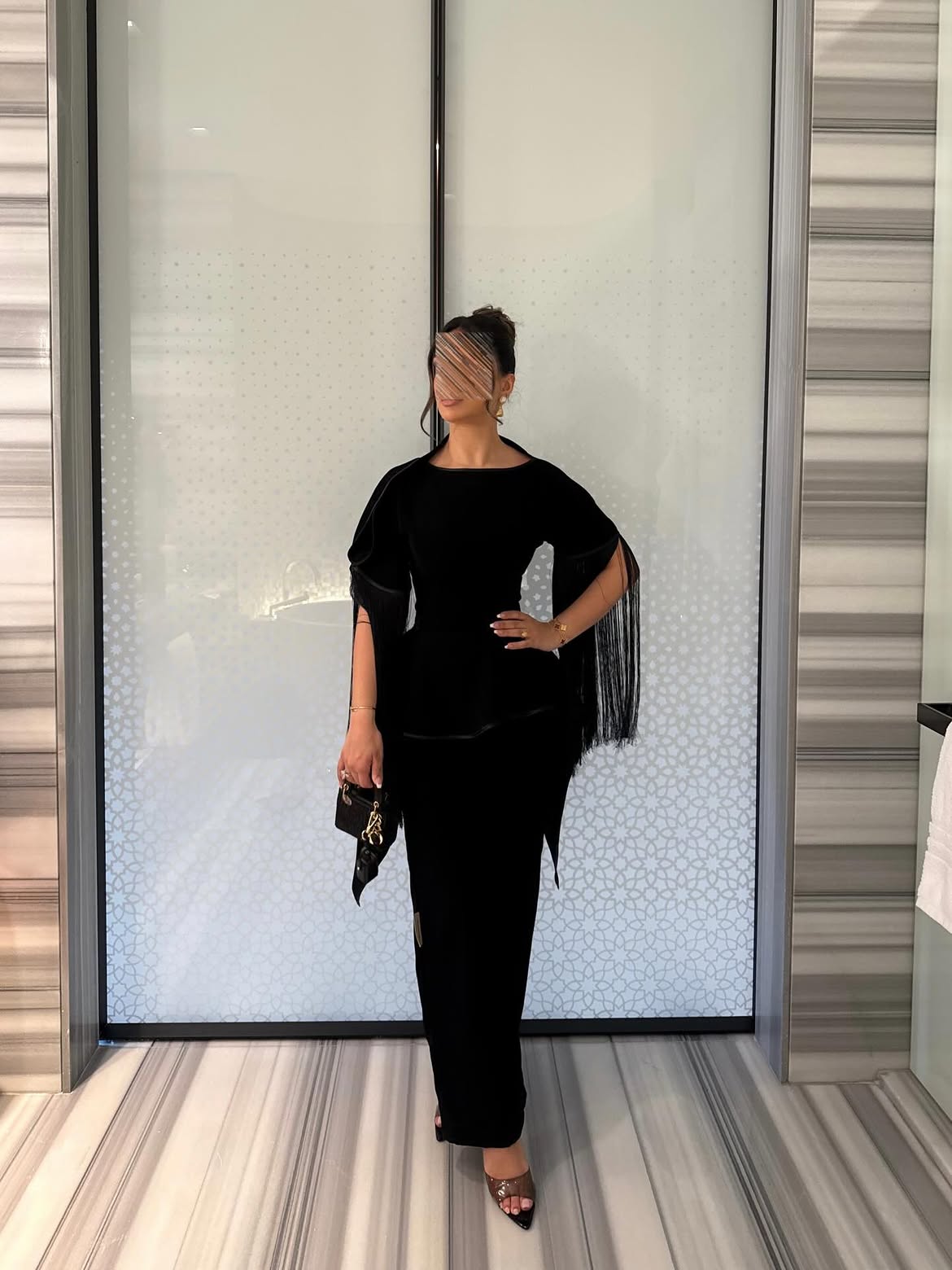 Ensemble Noir à Coupe Péplum