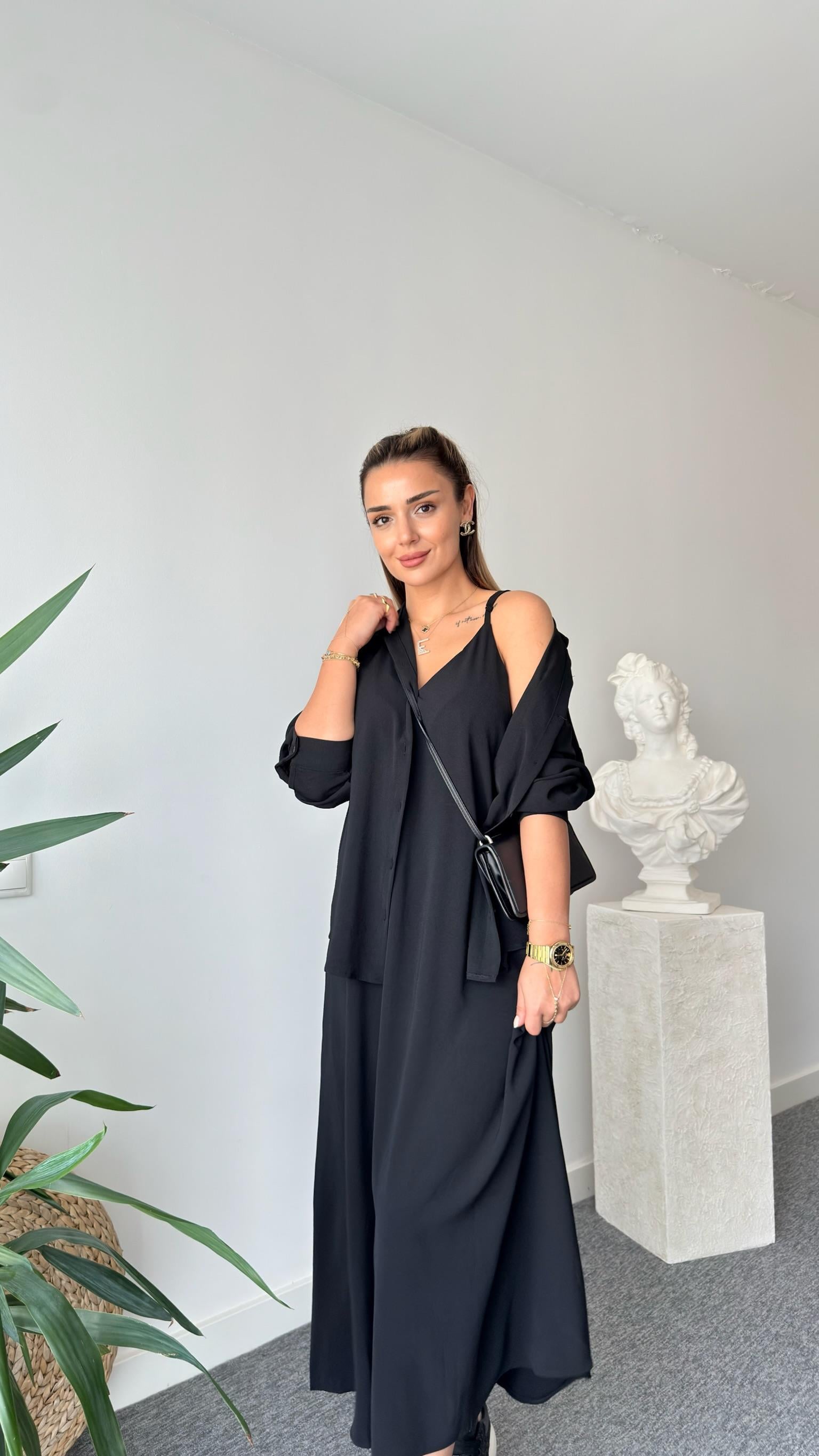 Ensemble Élégance Noir 2 Pièces ✨