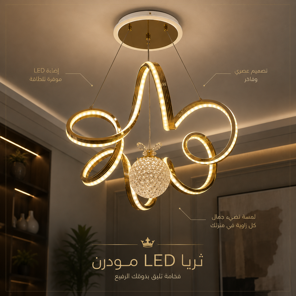 Lustre LED Moderne avec Télécommande – 50 cm